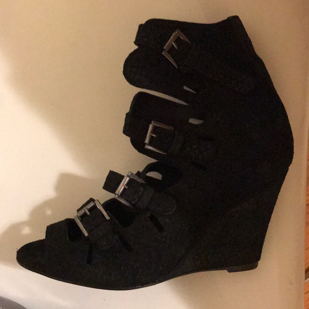 Surface To Air Black Sandal With Buckles US 8